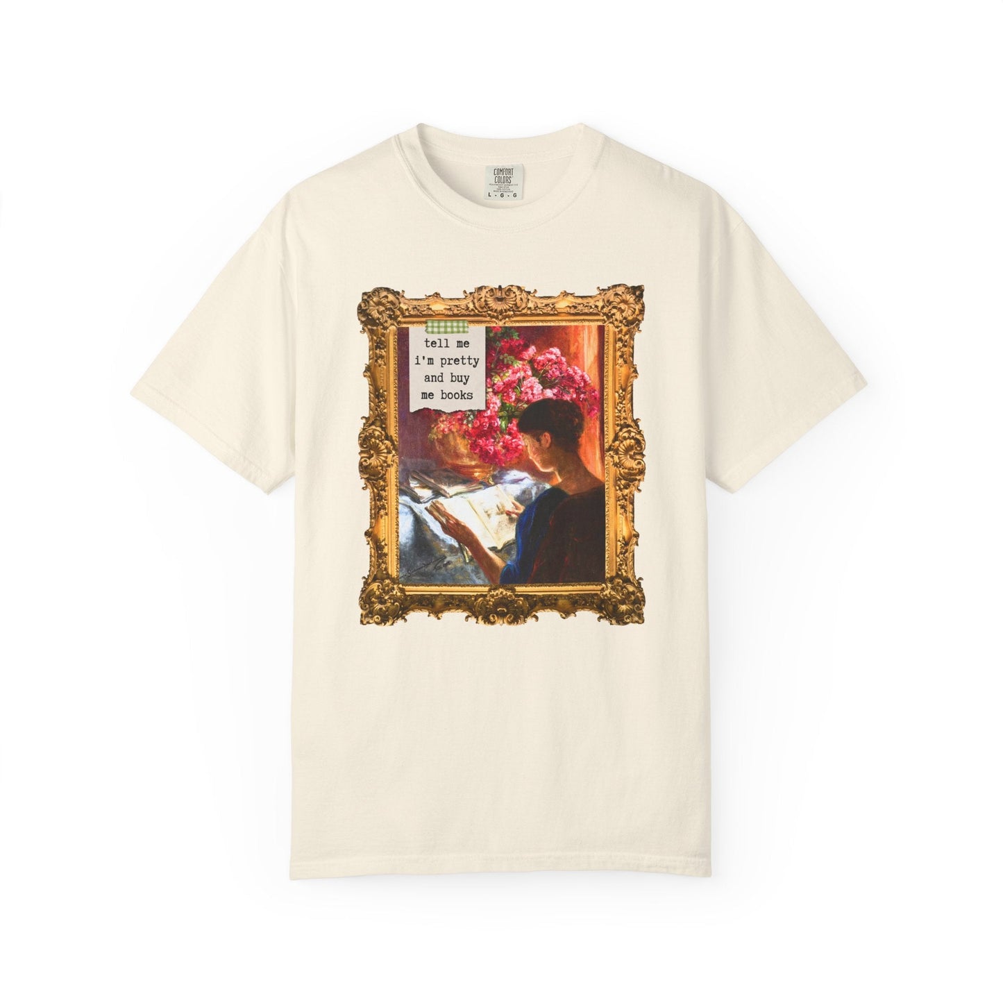 Bookish Art History Tee Shirt: Buy Me Books and Tell Me I'm Pretty