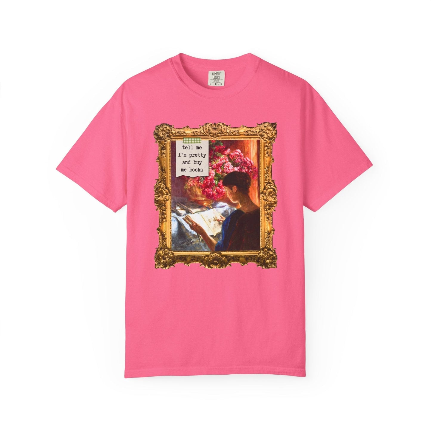 Bookish Art History Tee Shirt: Buy Me Books and Tell Me I'm Pretty
