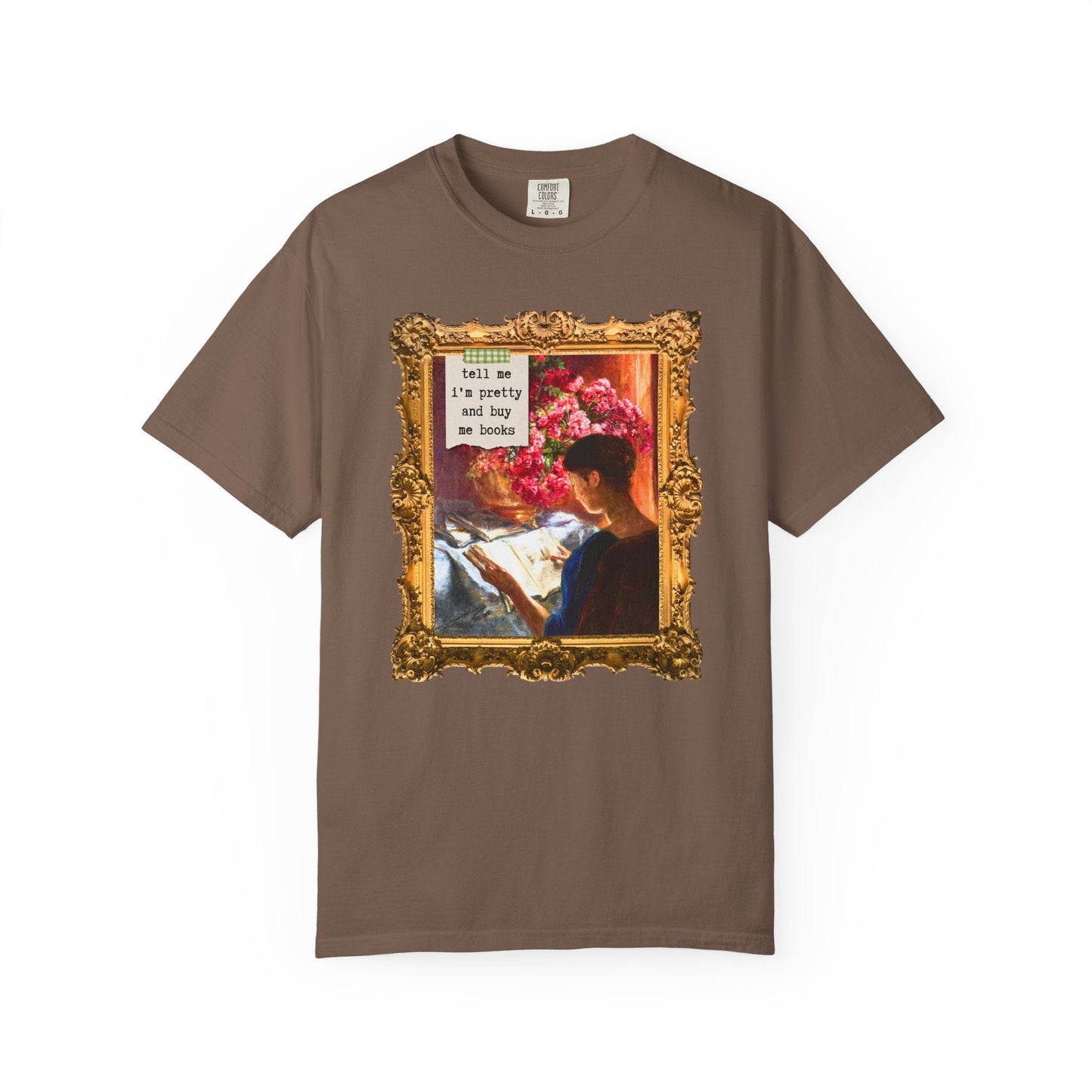 Bookish Art History Tee Shirt: Buy Me Books and Tell Me I'm Pretty