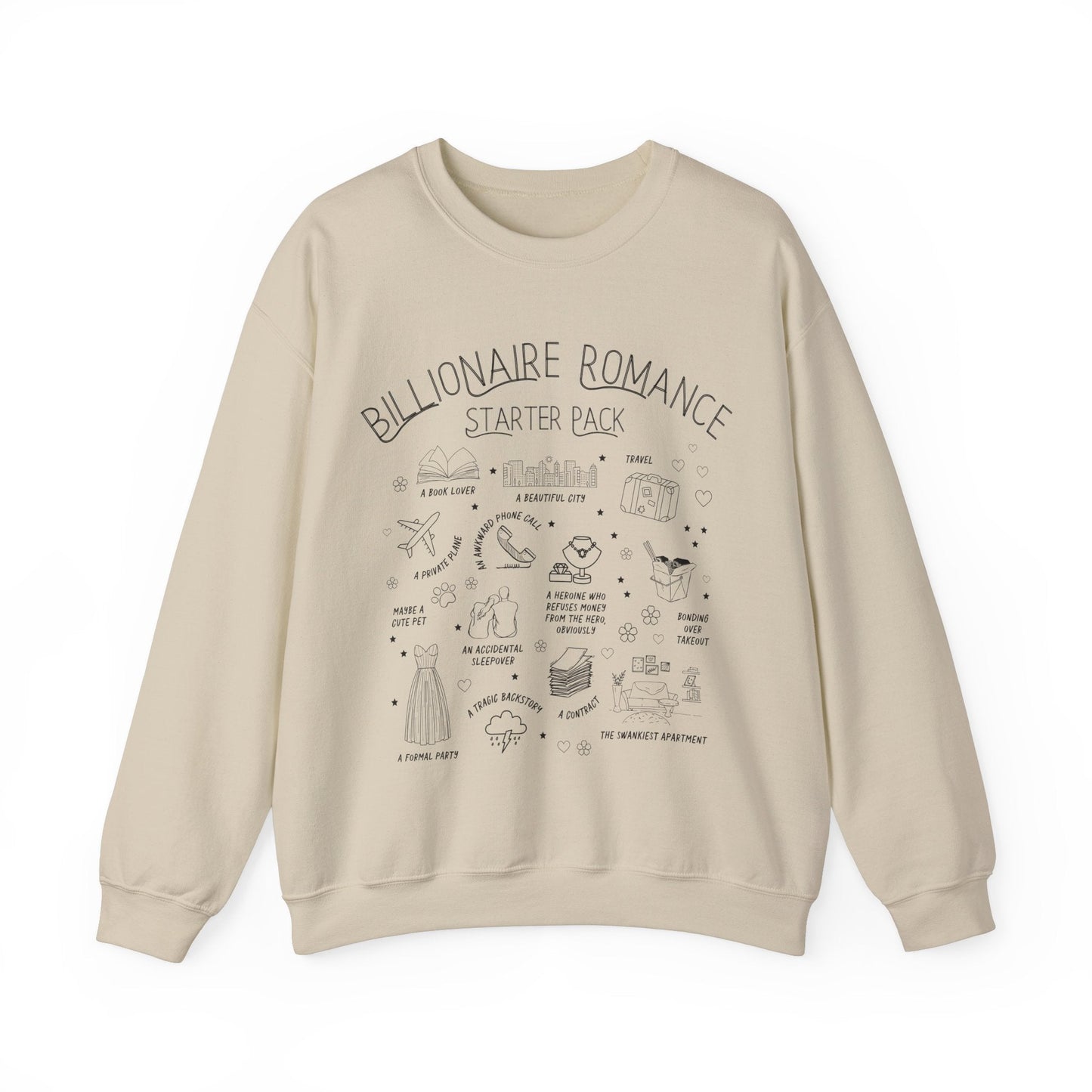 Bookish Billionaire Romance Tropes Sweatshirt