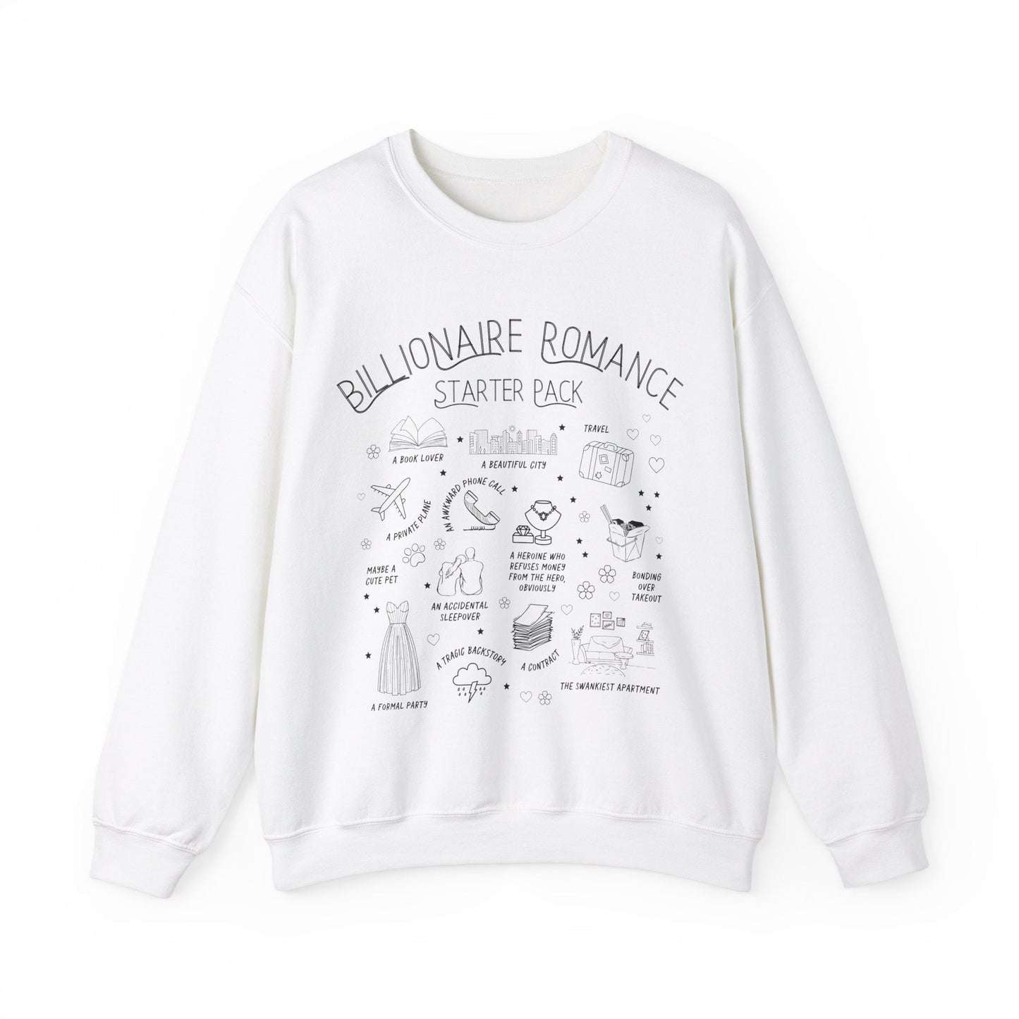 Bookish Billionaire Romance Tropes Sweatshirt