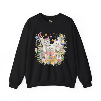 Bookish Cat Lover Sweatshirt