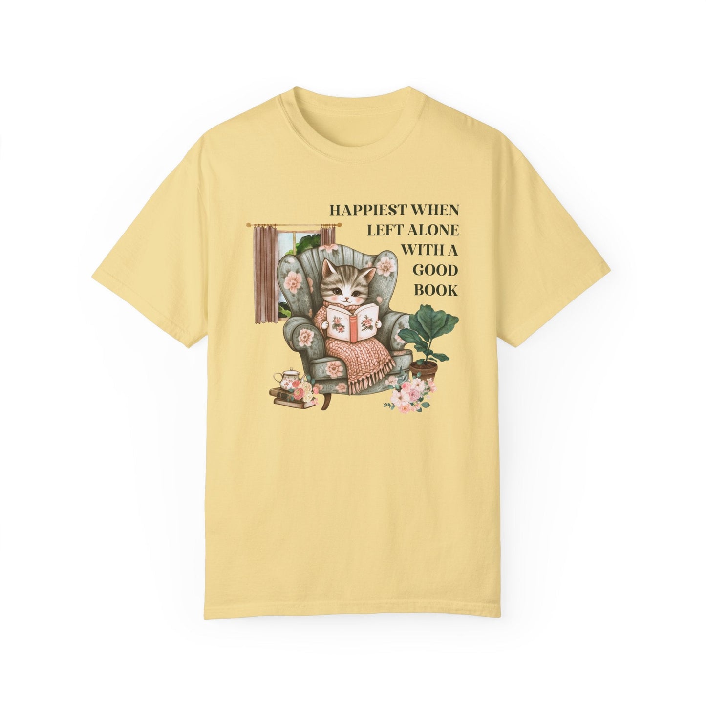 Bookish Cat Lover T-Shirt for Cat Mom