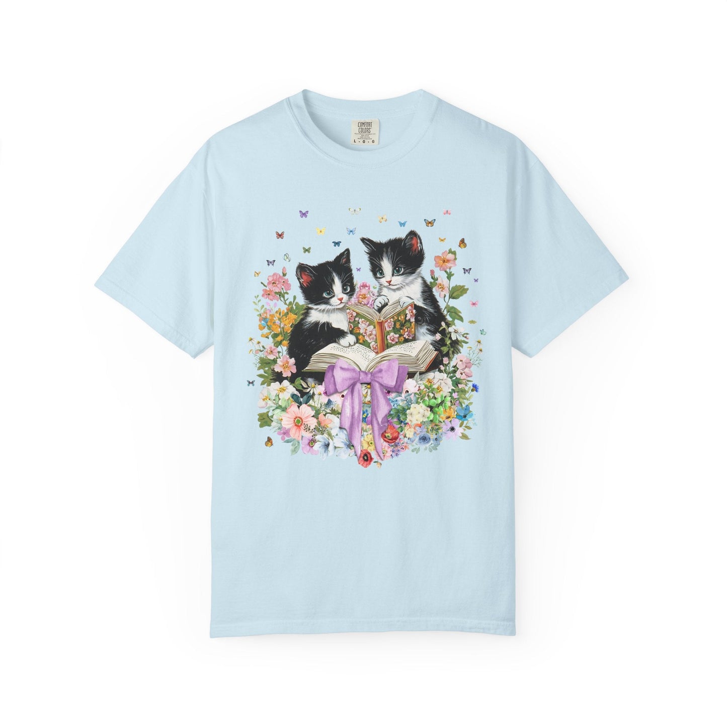 Bookish Cat Lover Tee Shirt