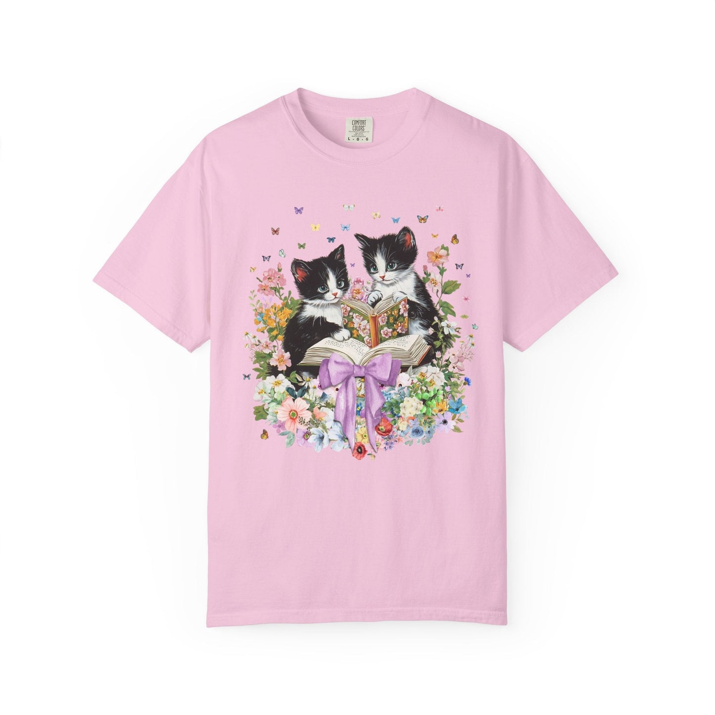 Bookish Cat Lover Tee Shirt