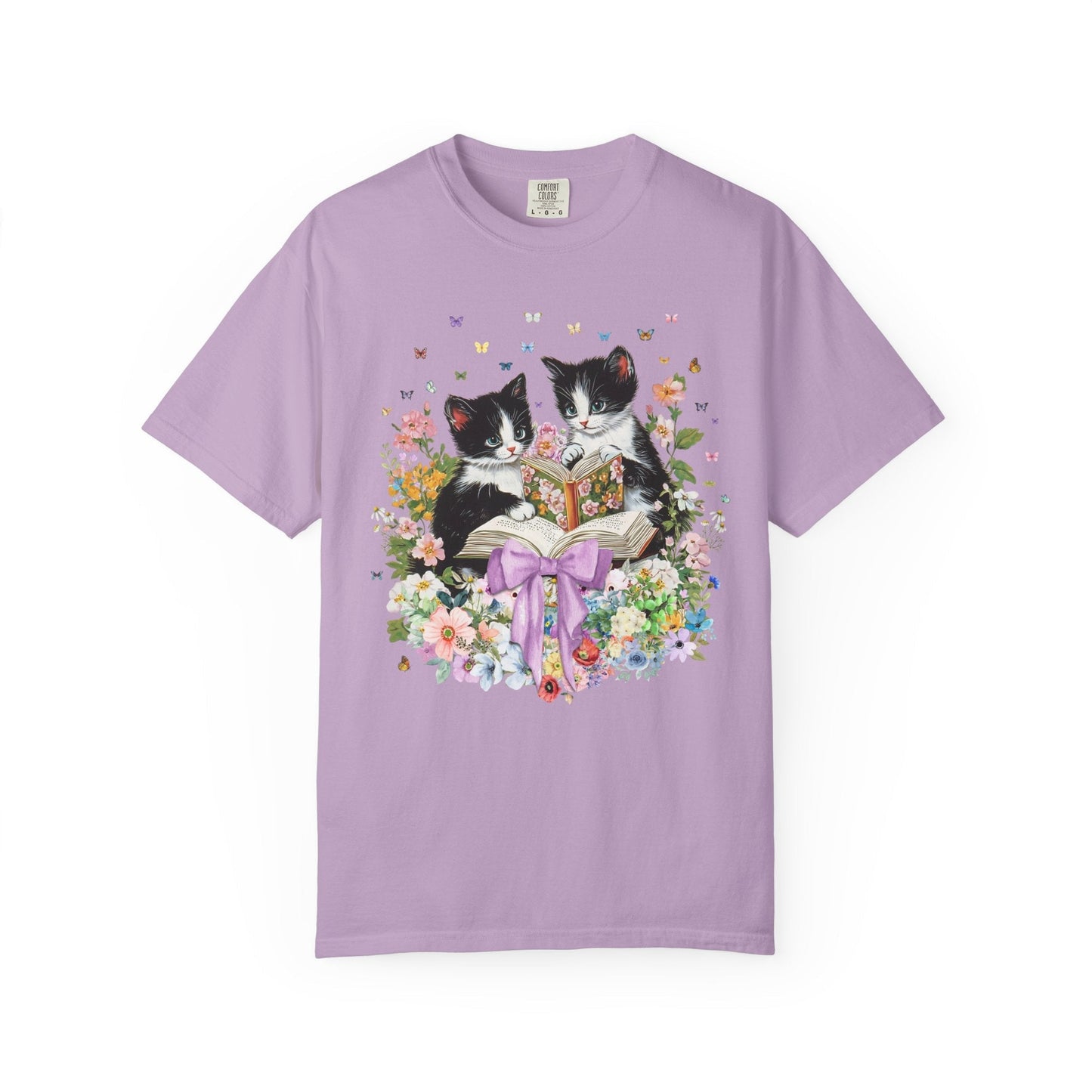Bookish Cat Lover Tee Shirt