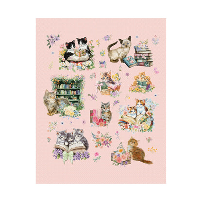 Bookish Cat Poster Print