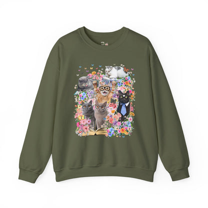 Bookish Cat Teacher Sweatshirt