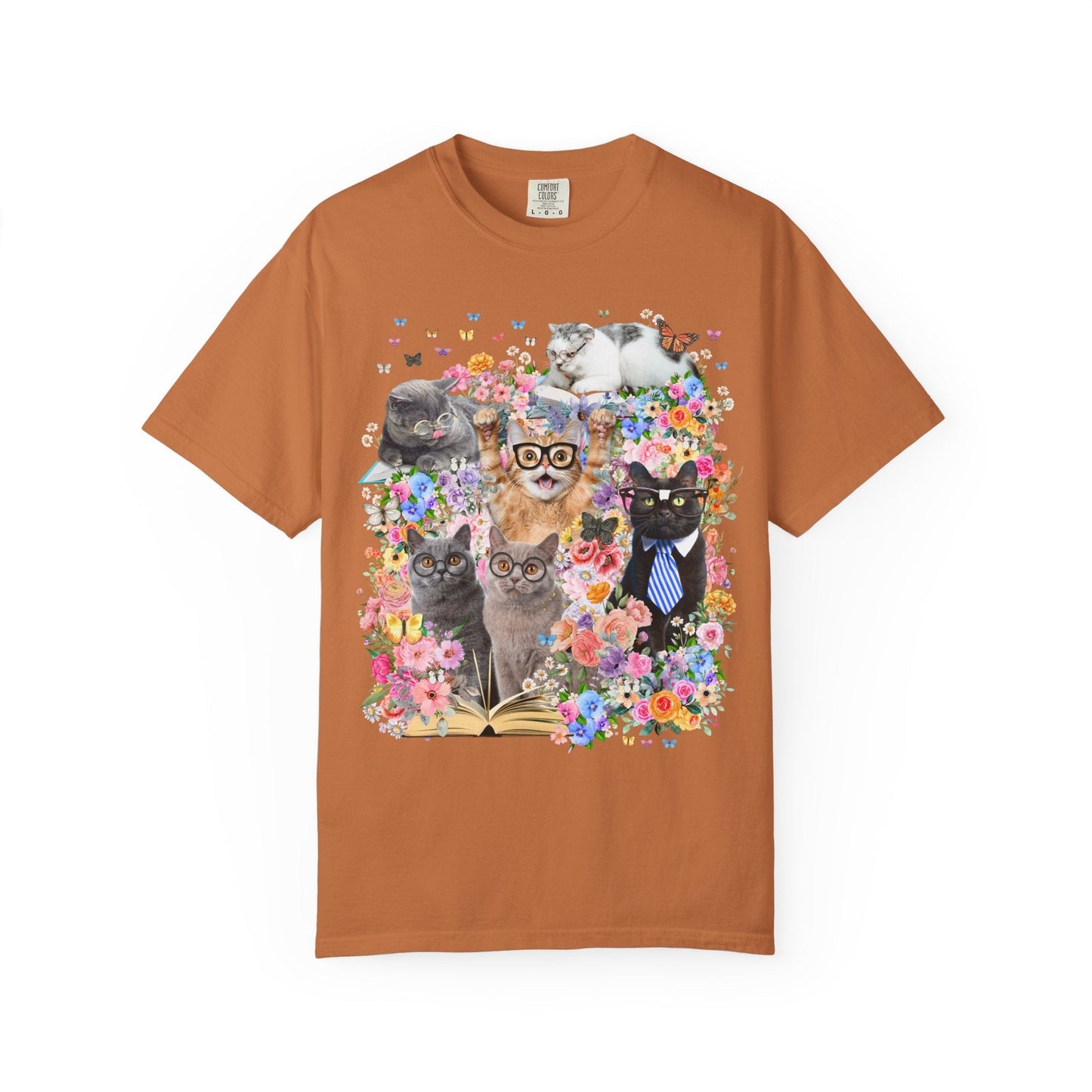 Bookish Cat Teacher Tee