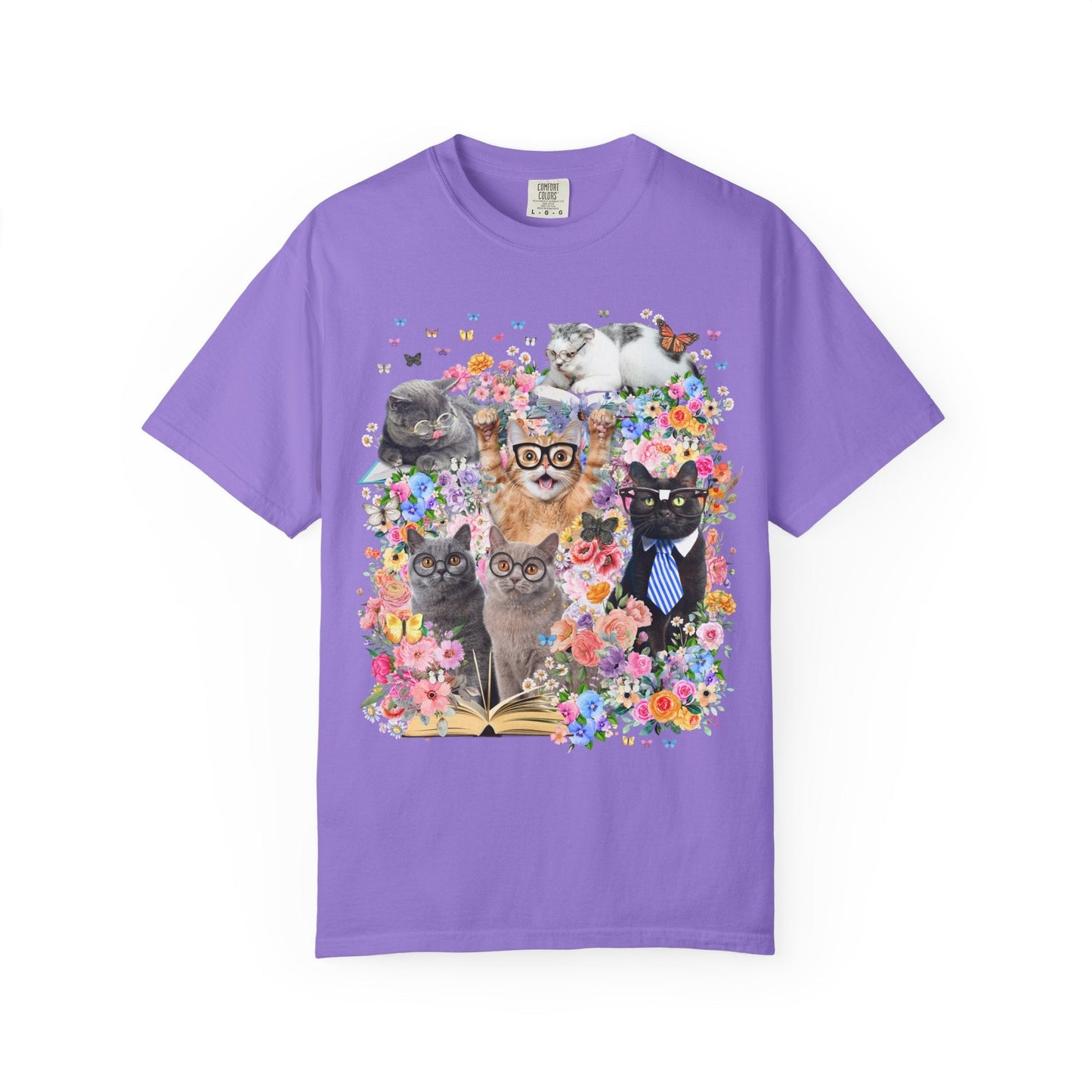 Bookish Cat Teacher Tee
