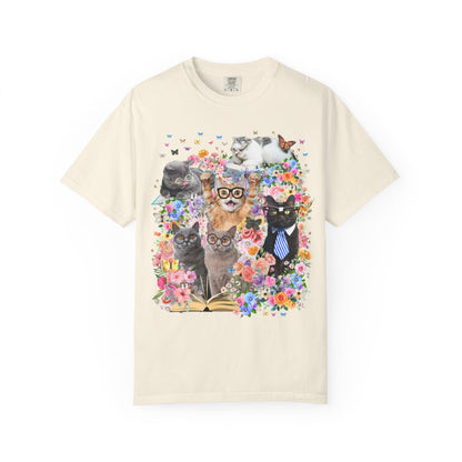 Bookish Cat Teacher Tee