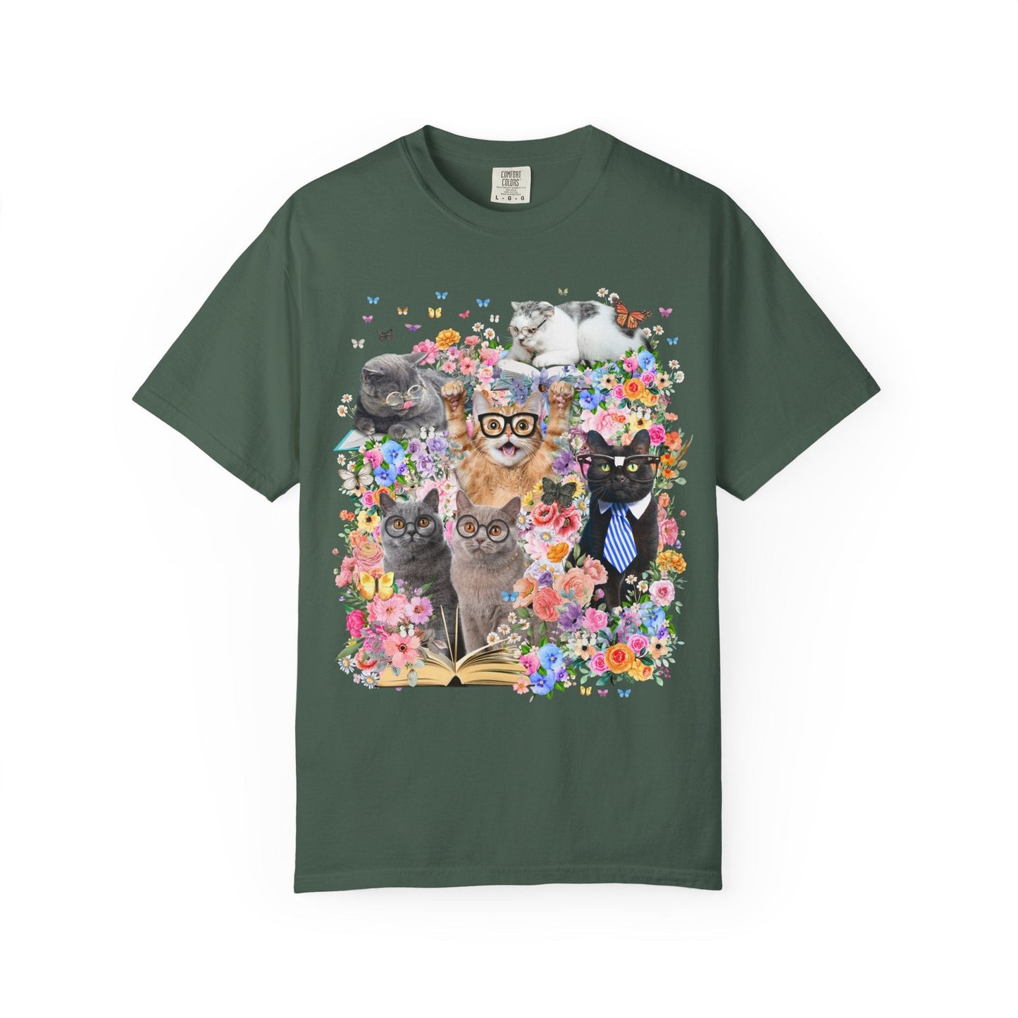 Bookish Cat Teacher Tee