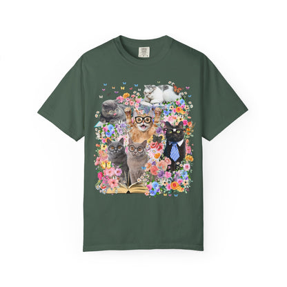 Bookish Cat Teacher Tee