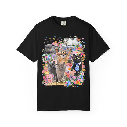 Bookish Cat Teacher Tee