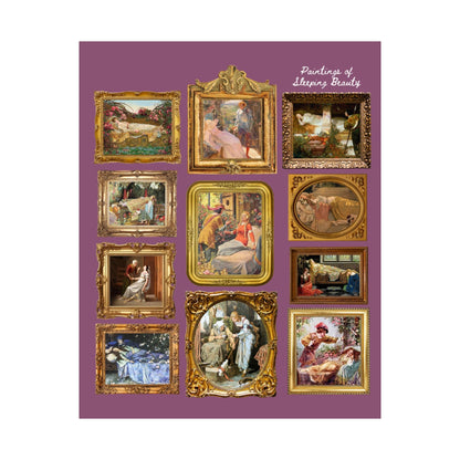 Bookish Fairy Tale Art History Poster: Paintings of Sleeping Beauty