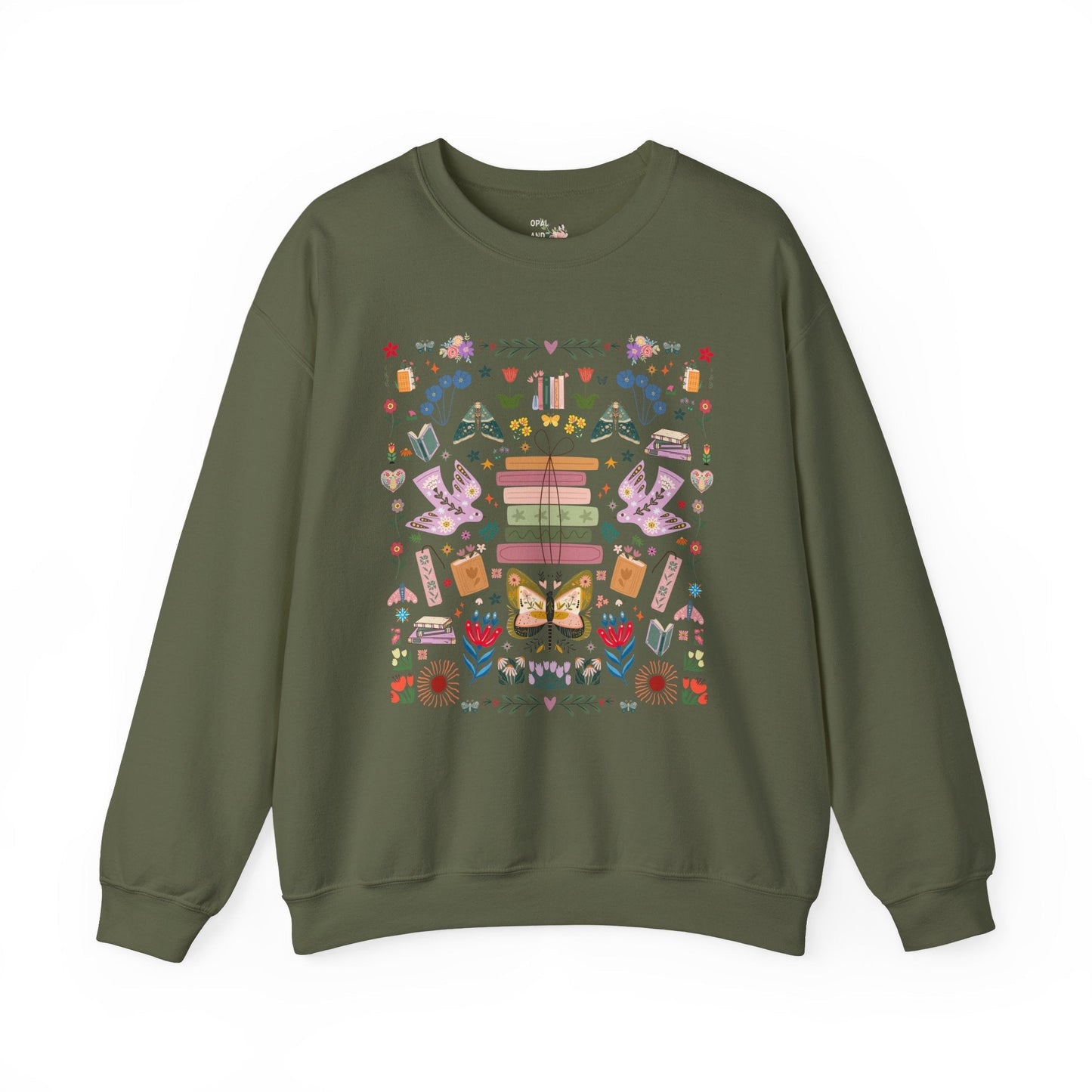 Bookish Folk Art Sweatshirt