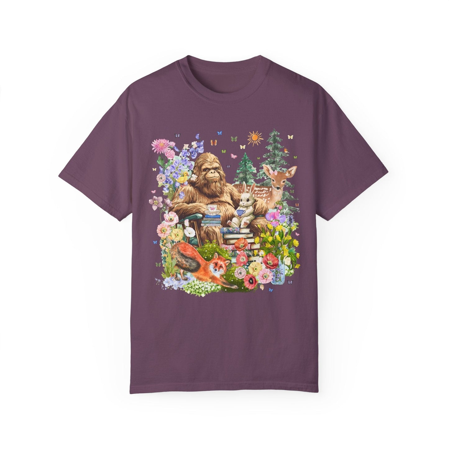 Bookish Forestcore Boho Sasquatch Tee