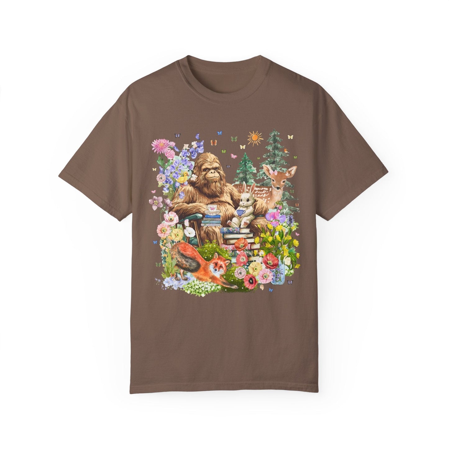 Bookish Forestcore Boho Sasquatch Tee