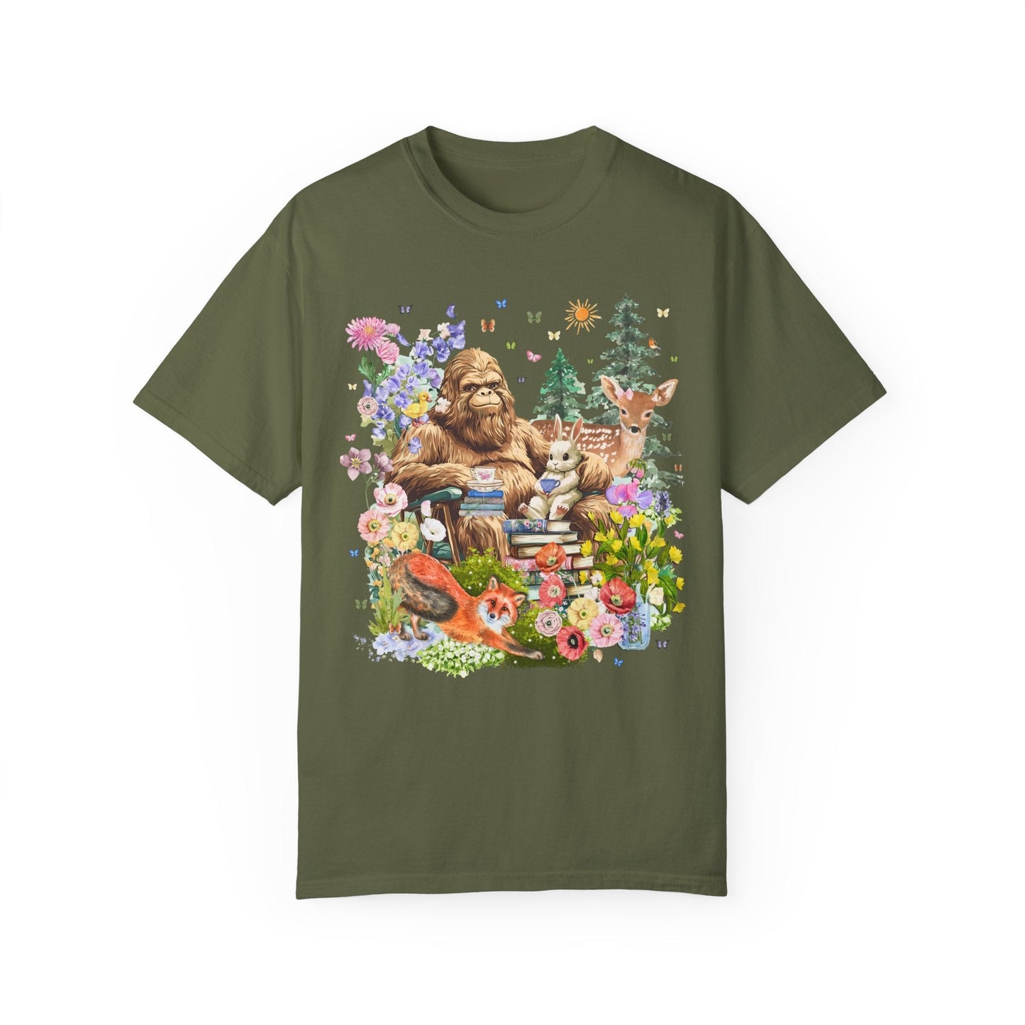 Bookish Forestcore Boho Sasquatch Tee