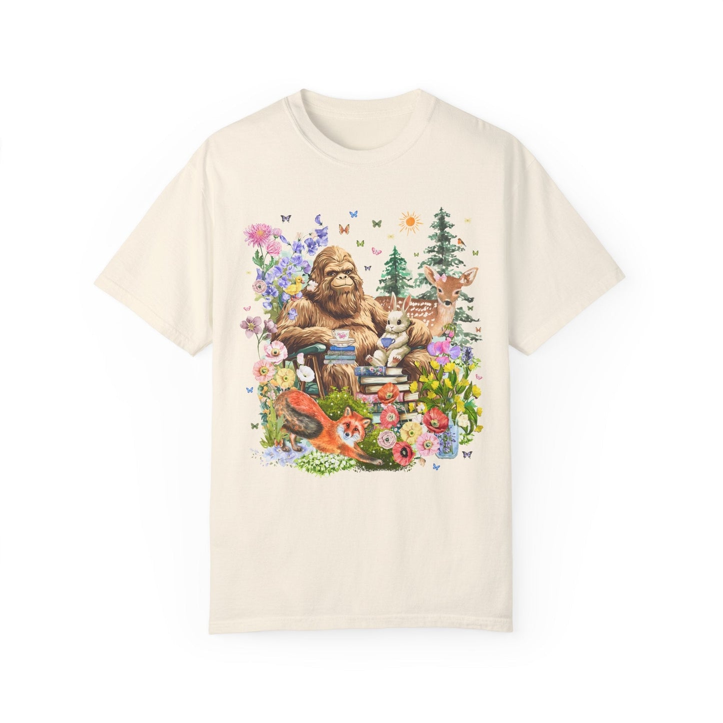 Bookish Forestcore Boho Sasquatch Tee
