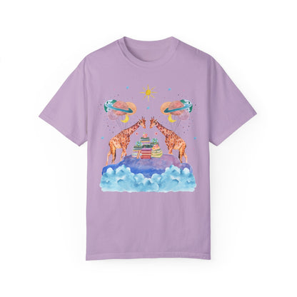 Bookish Giraffe Tee Shirt