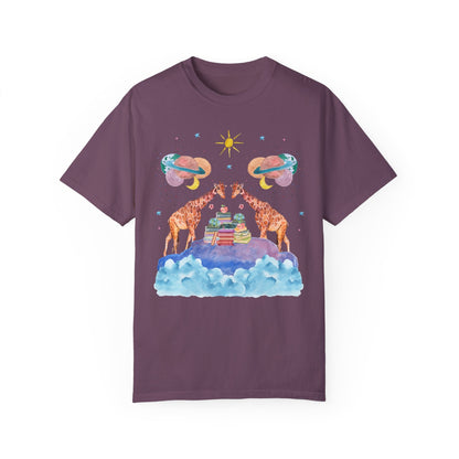 Bookish Giraffe Tee Shirt