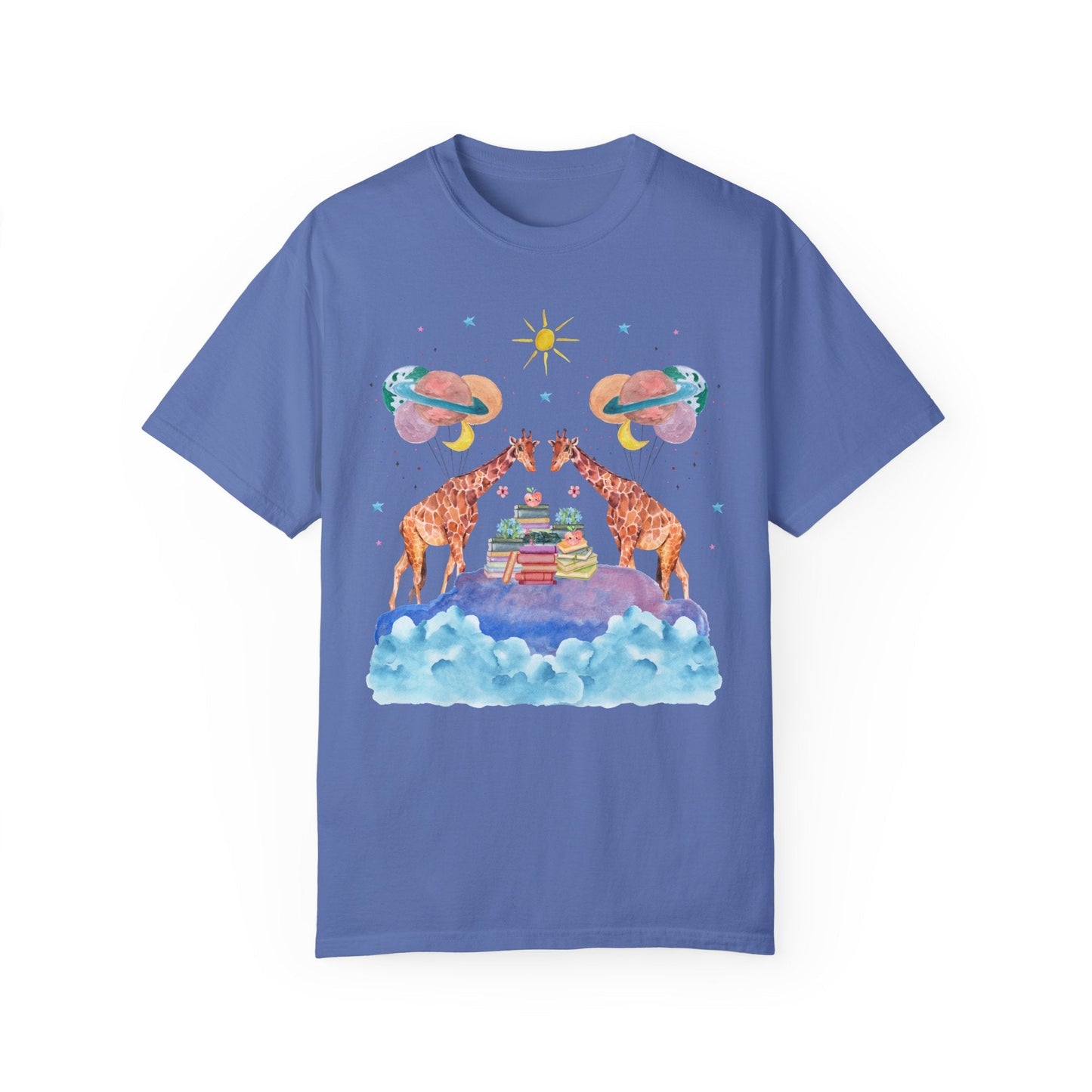 Bookish Giraffe Tee Shirt