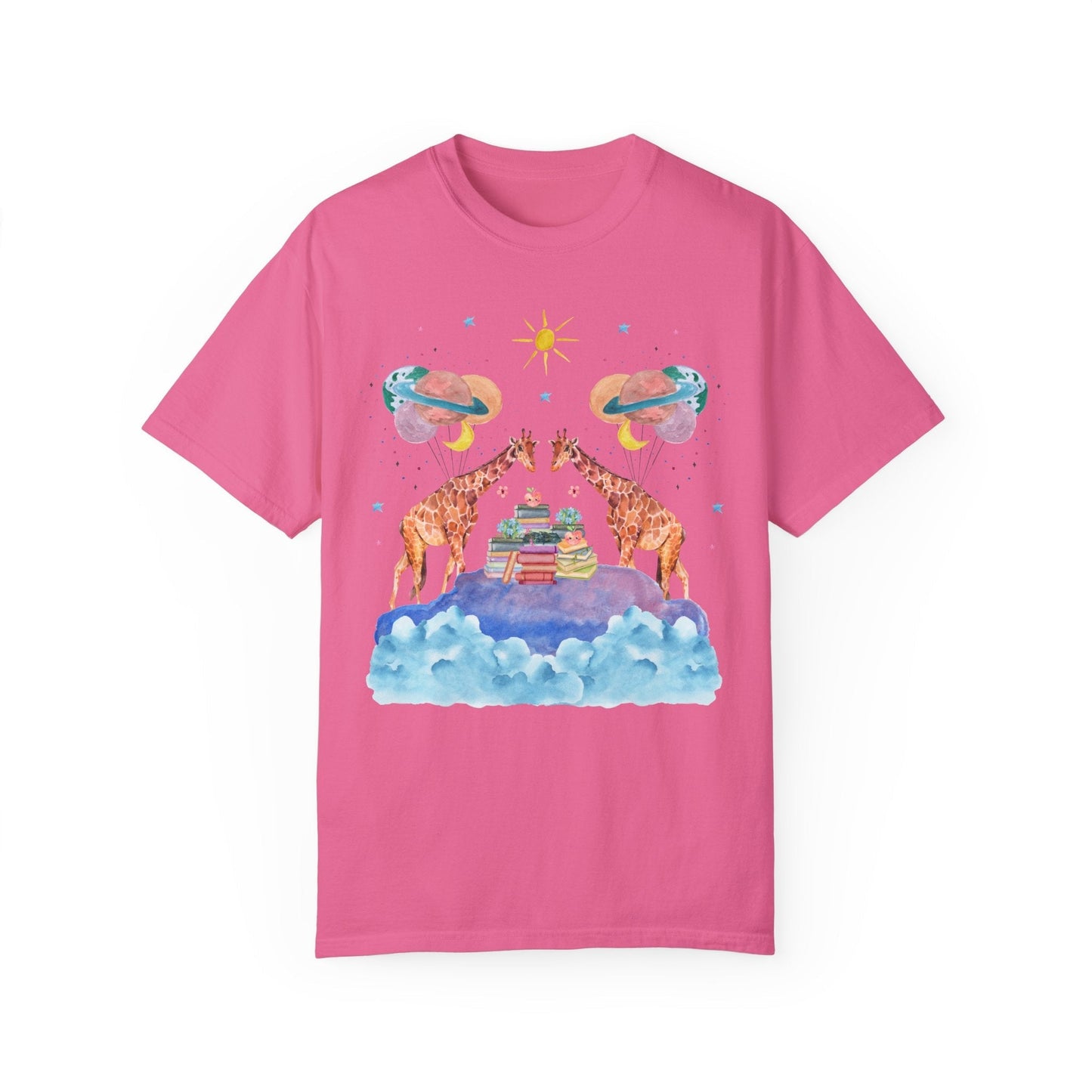 Bookish Giraffe Tee Shirt