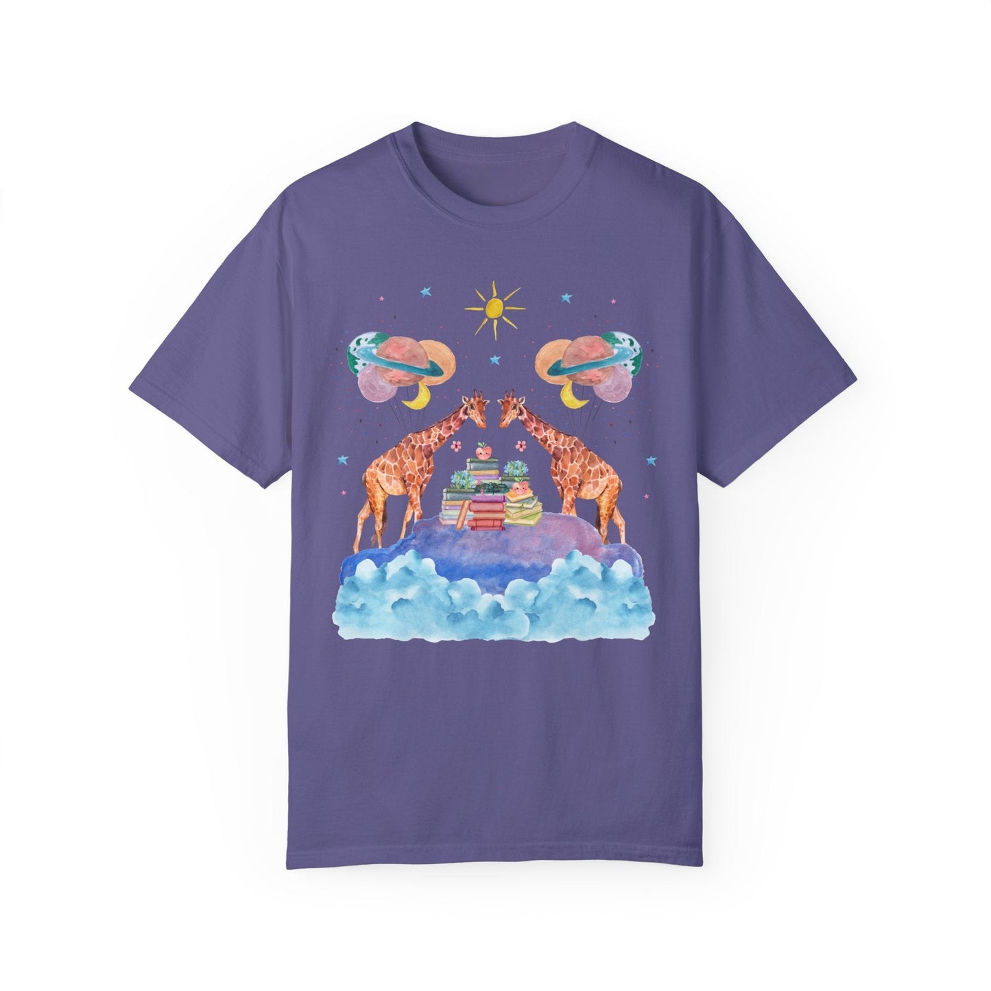 Bookish Giraffe Tee Shirt