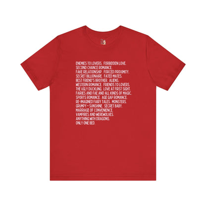 Bookish Romance Tropes T-Shirt