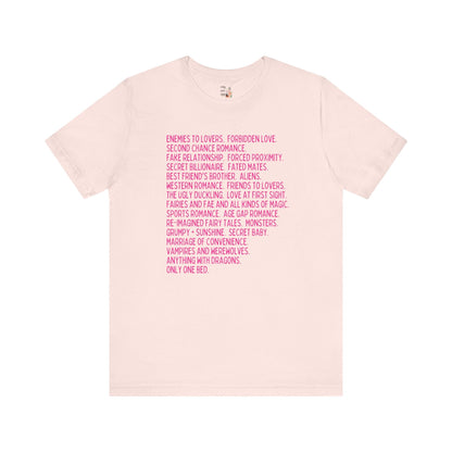 Bookish Romance Tropes T-Shirt