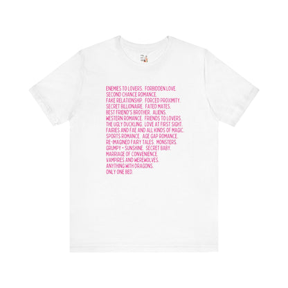 Bookish Romance Tropes T-Shirt