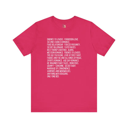 Bookish Romance Tropes T-Shirt