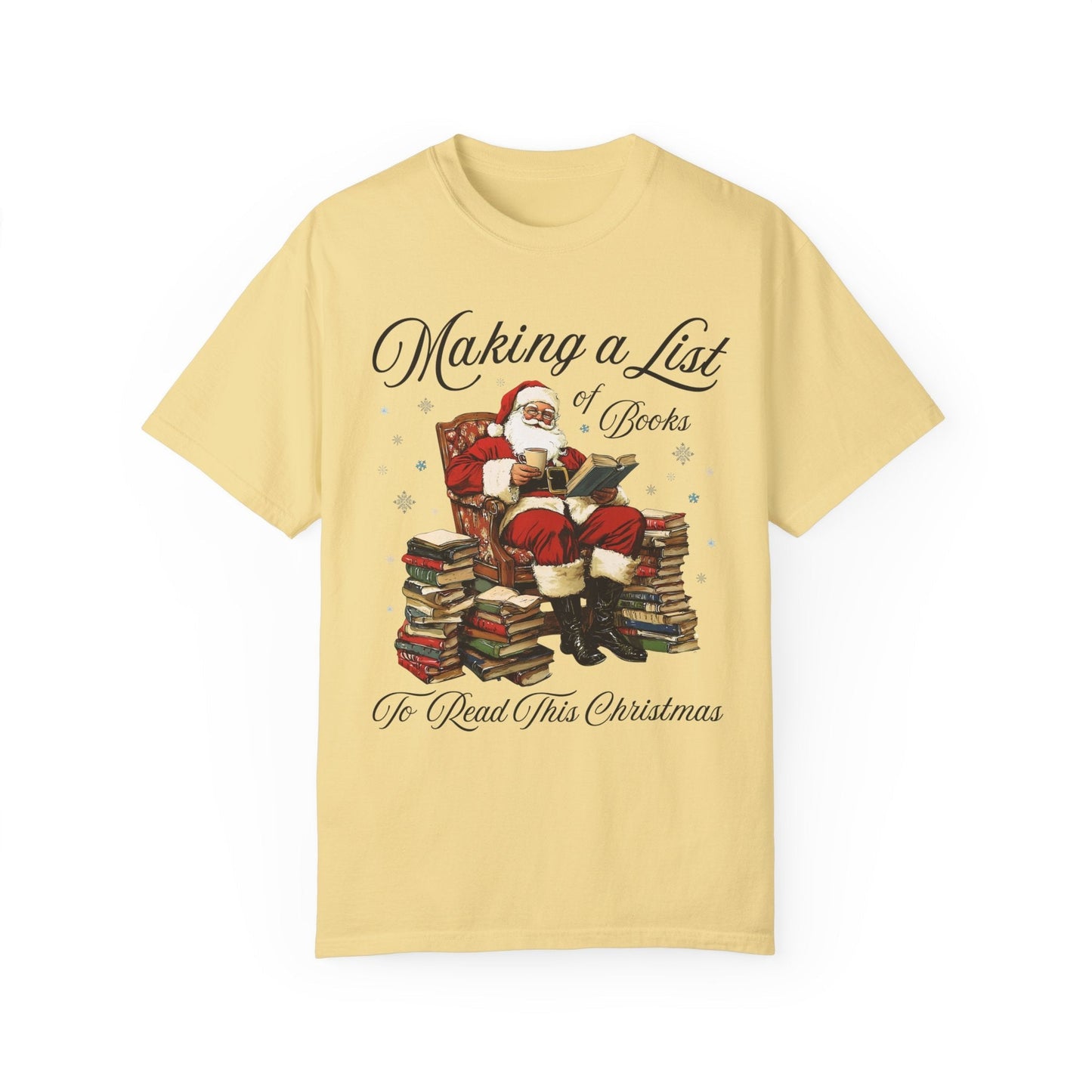 Bookish Santa Tee Shirt for School Librarian
