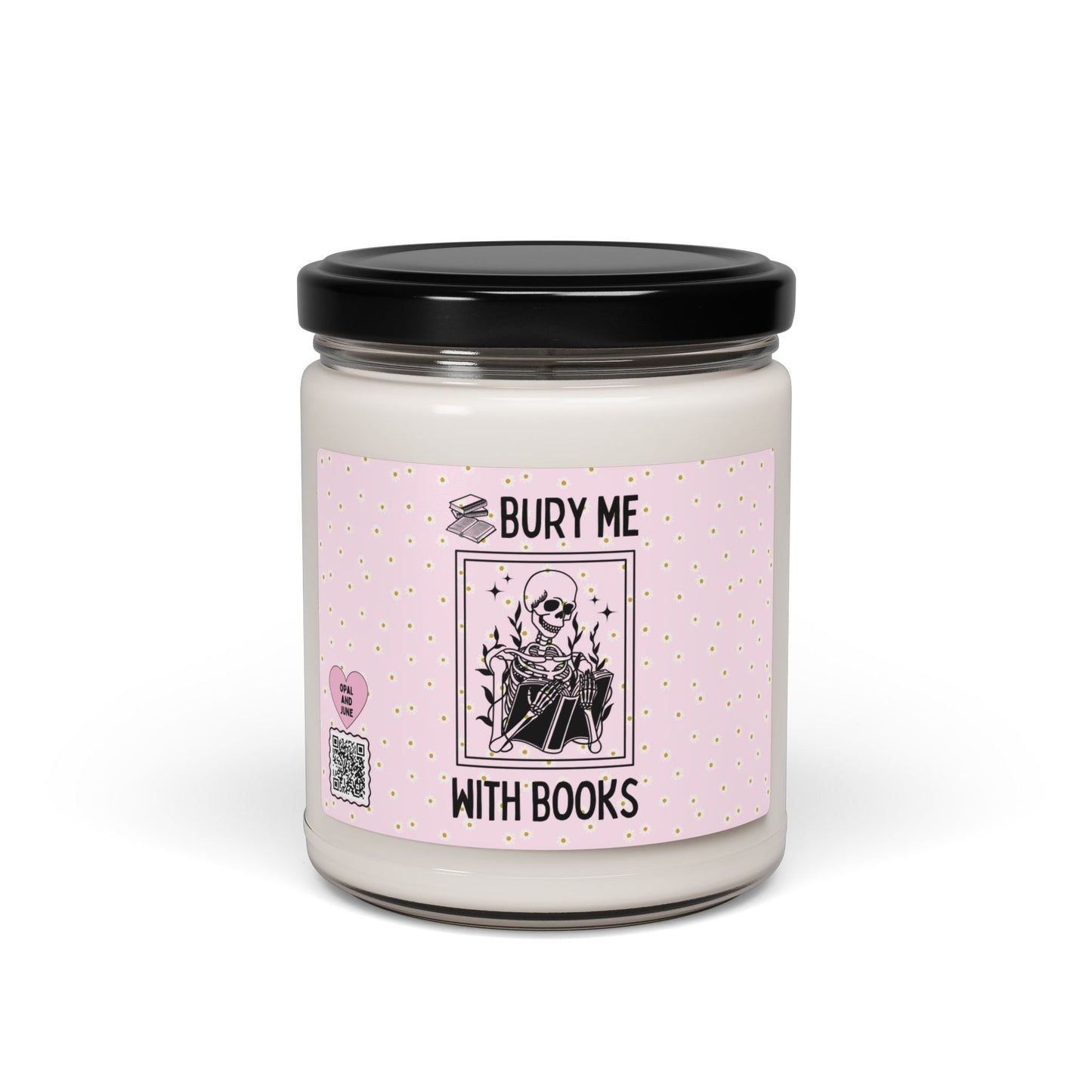 Bookish Skeleton Candle
