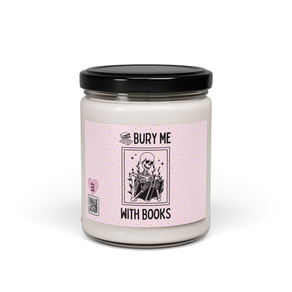 Bookish Skeleton Candle