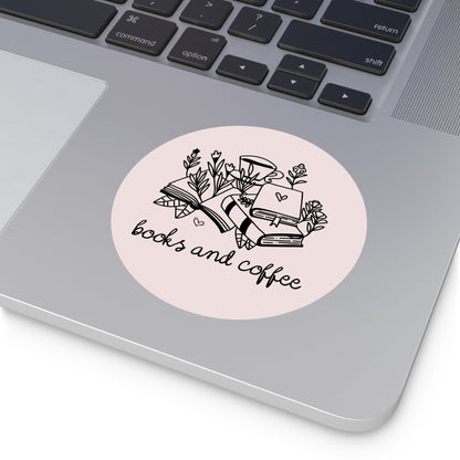 Books and Coffee Sticker