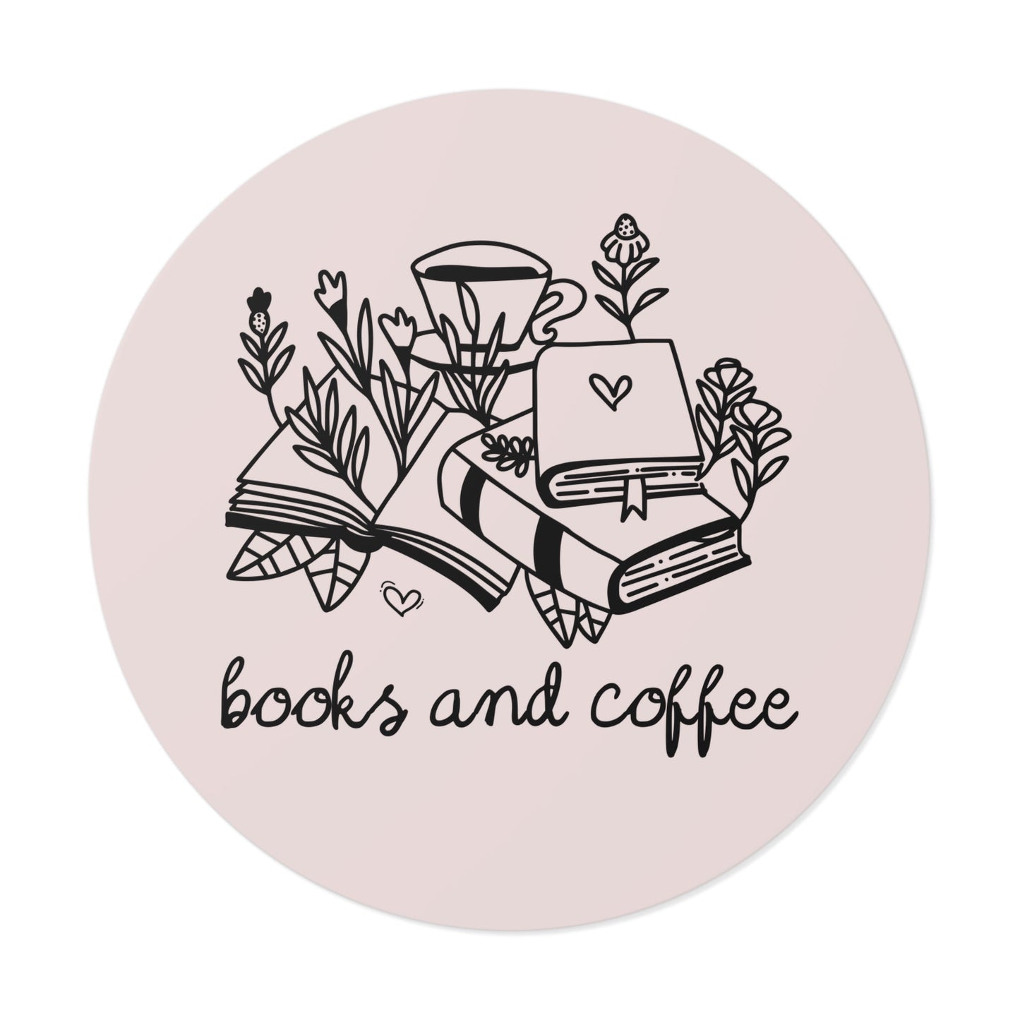 Books and Coffee Sticker