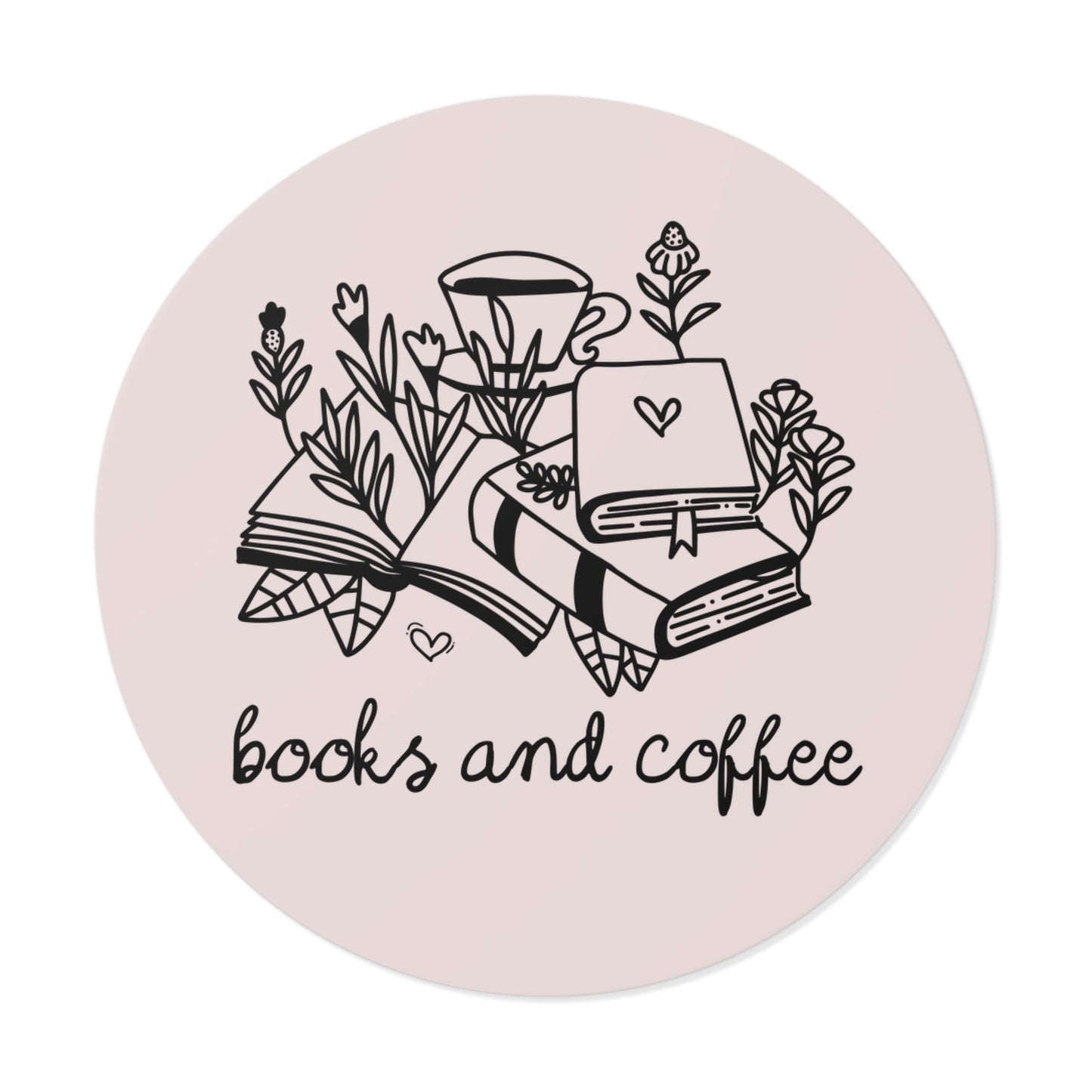 Books and Coffee Sticker