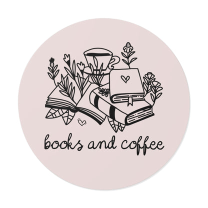 Books and Coffee Sticker