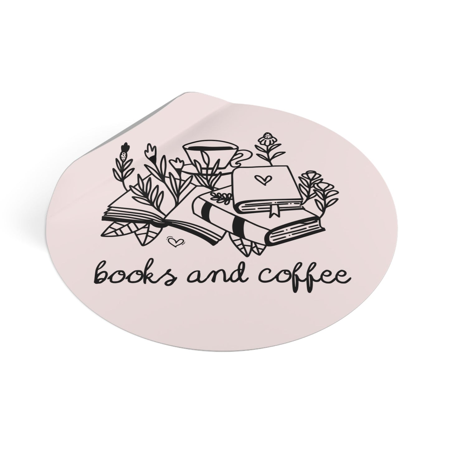 Books and Coffee Sticker