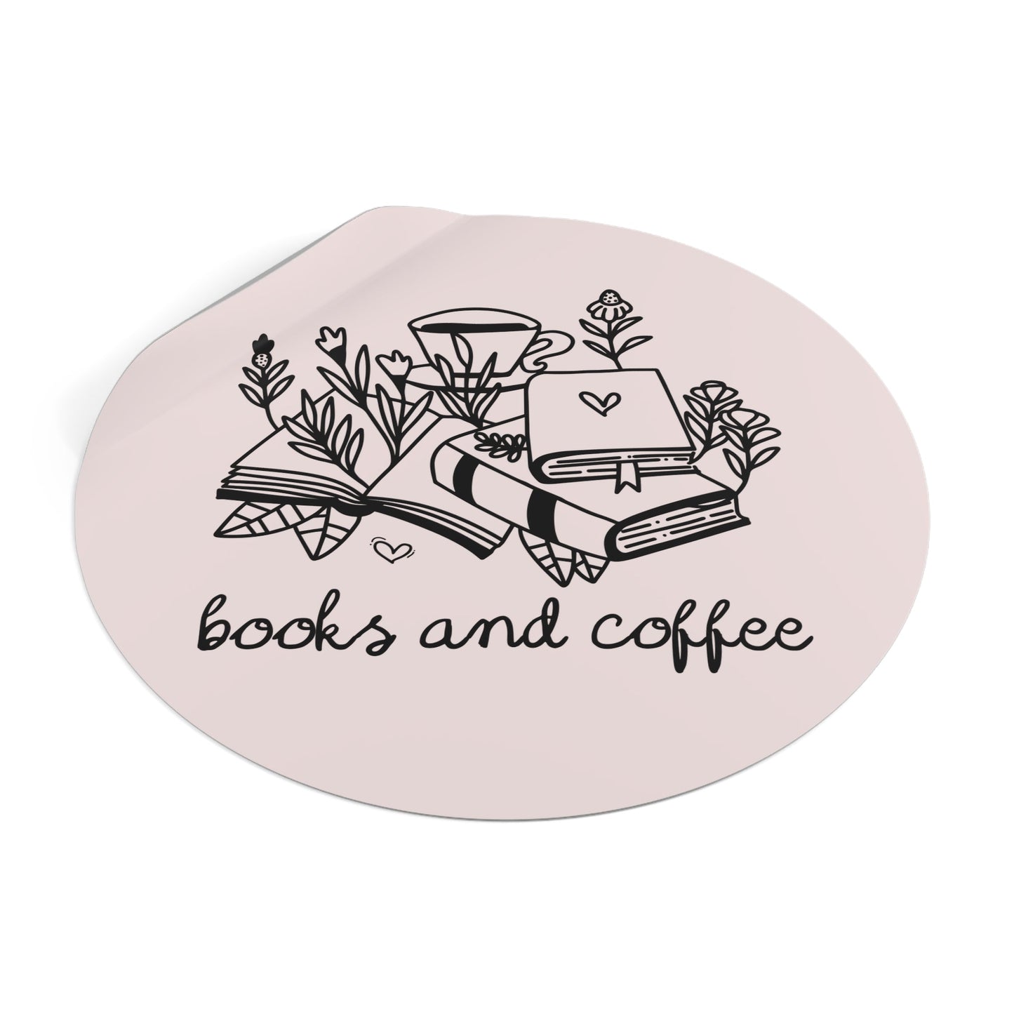 Books and Coffee Sticker