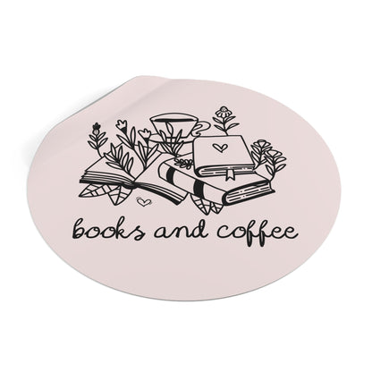 Books and Coffee Sticker
