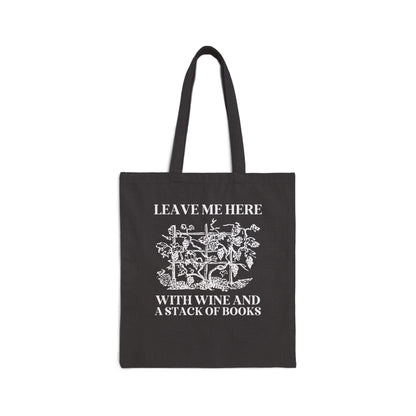 Books and Wine Tote Bag