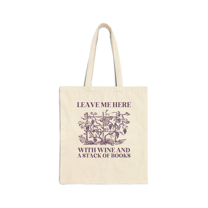 Books and Wine Tote Bag