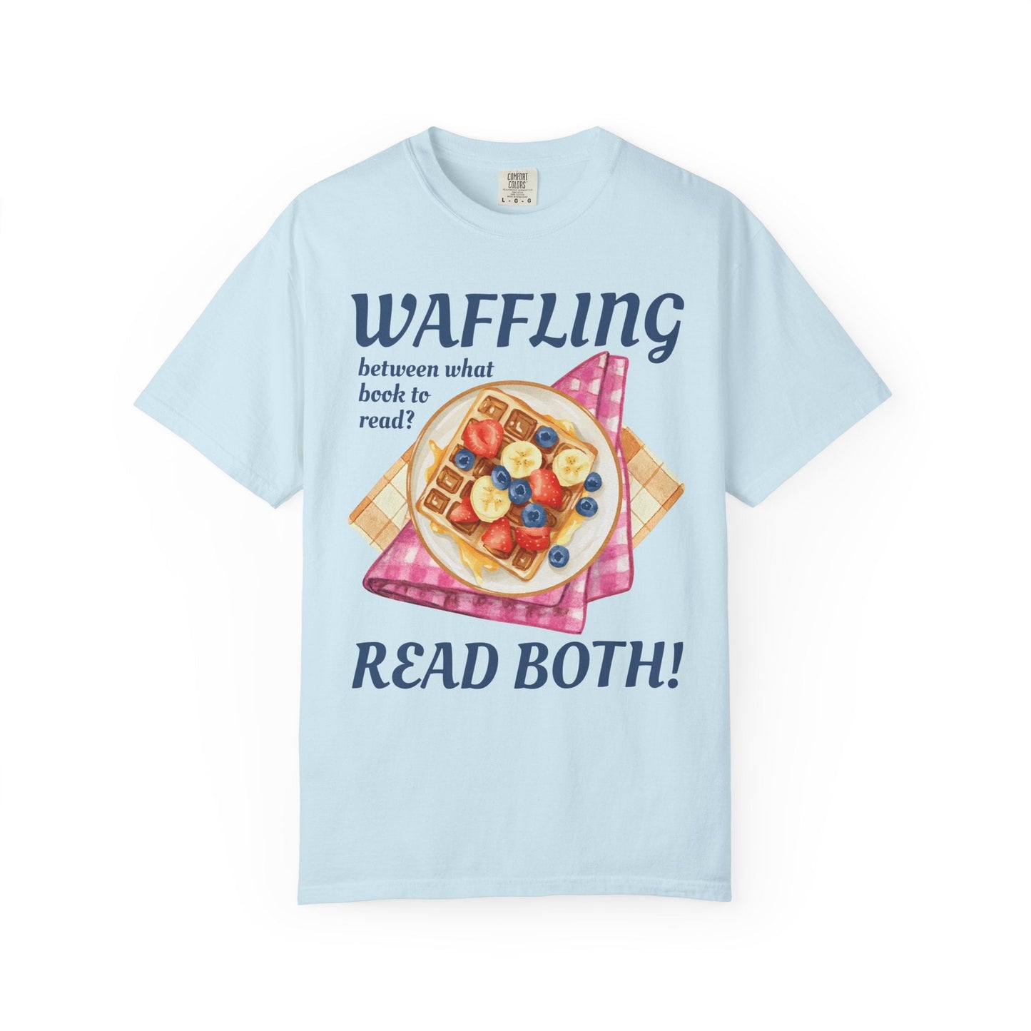Bookworm Brunch Tee Shirt for Book Lover Who Loves Waffles
