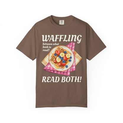 Bookworm Brunch Tee Shirt for Book Lover Who Loves Waffles