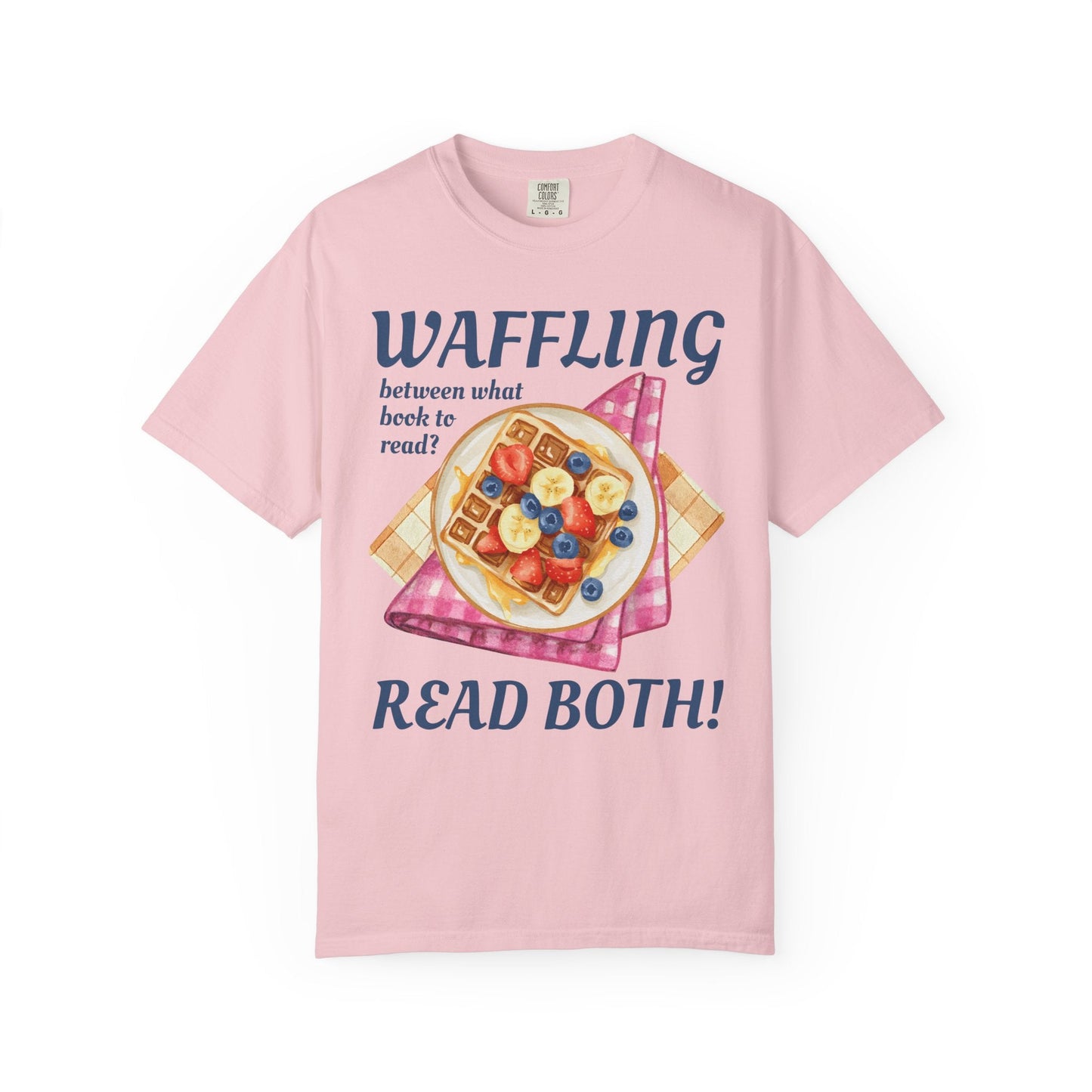 Bookworm Brunch Tee Shirt for Book Lover Who Loves Waffles
