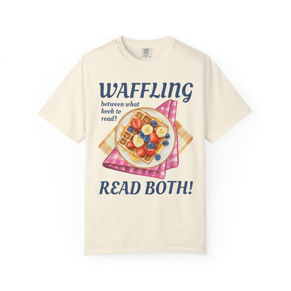 Bookworm Brunch Tee Shirt for Book Lover Who Loves Waffles
