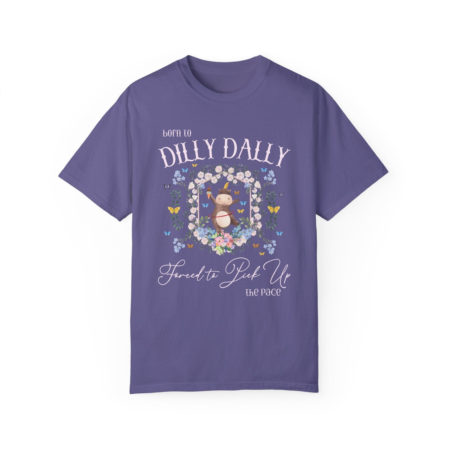 Born to Dilly Dally Hippo Tee
